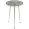 22" Aluminum Tripod Legs Accent Table with Shaded Glass Top
